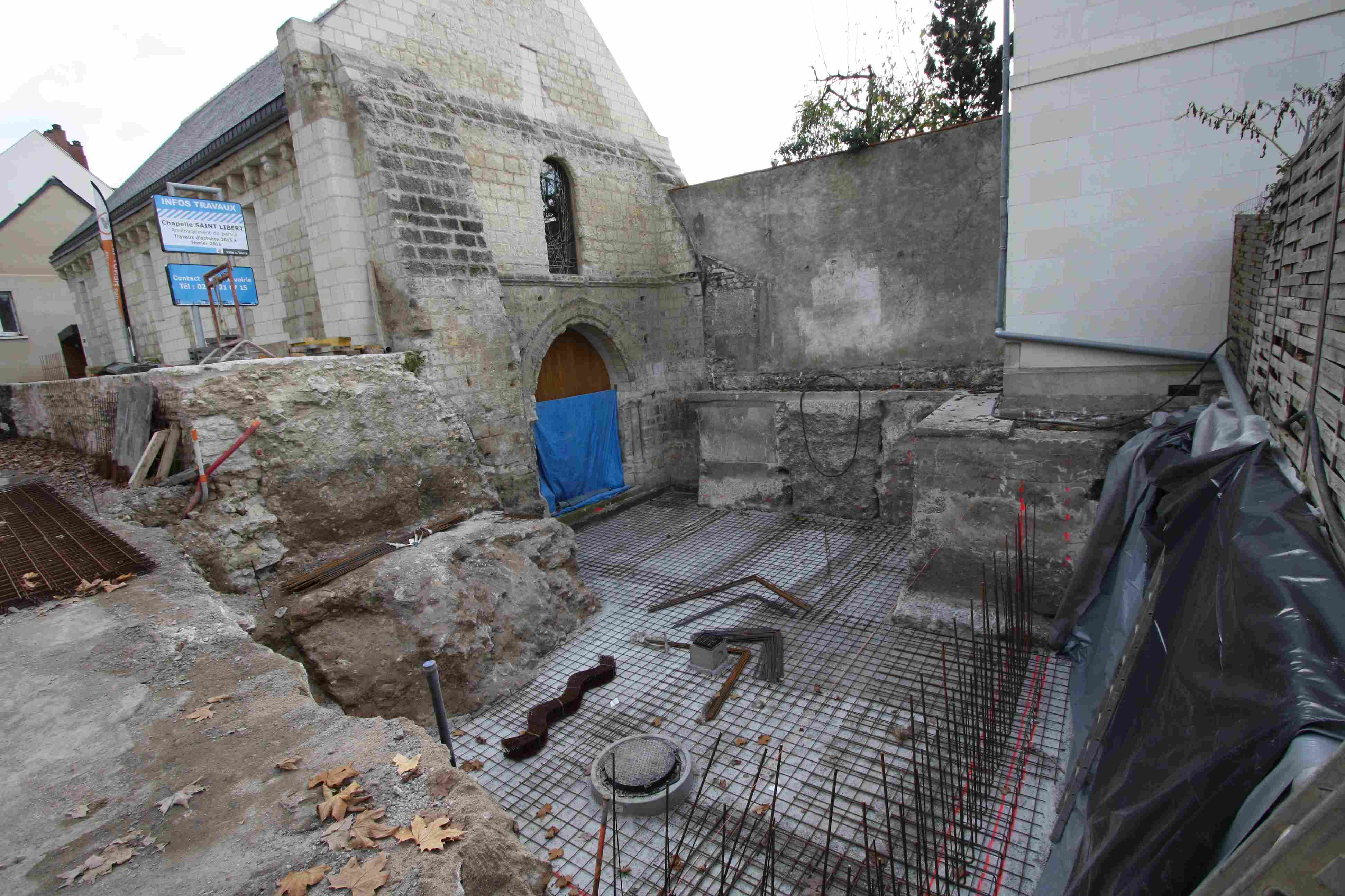 Saint-Libert Société archéologique de Touraine : Vue depuis la coursive du haut 
